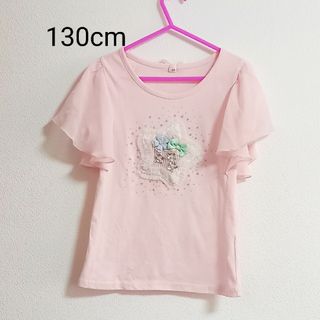 袖シフォン　ピンク(Tシャツ/カットソー)