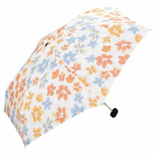 【色: オレンジ】2024Wpc. 雨傘 折りたたみ傘 ブラッシュ&ブルーム ミ(その他)