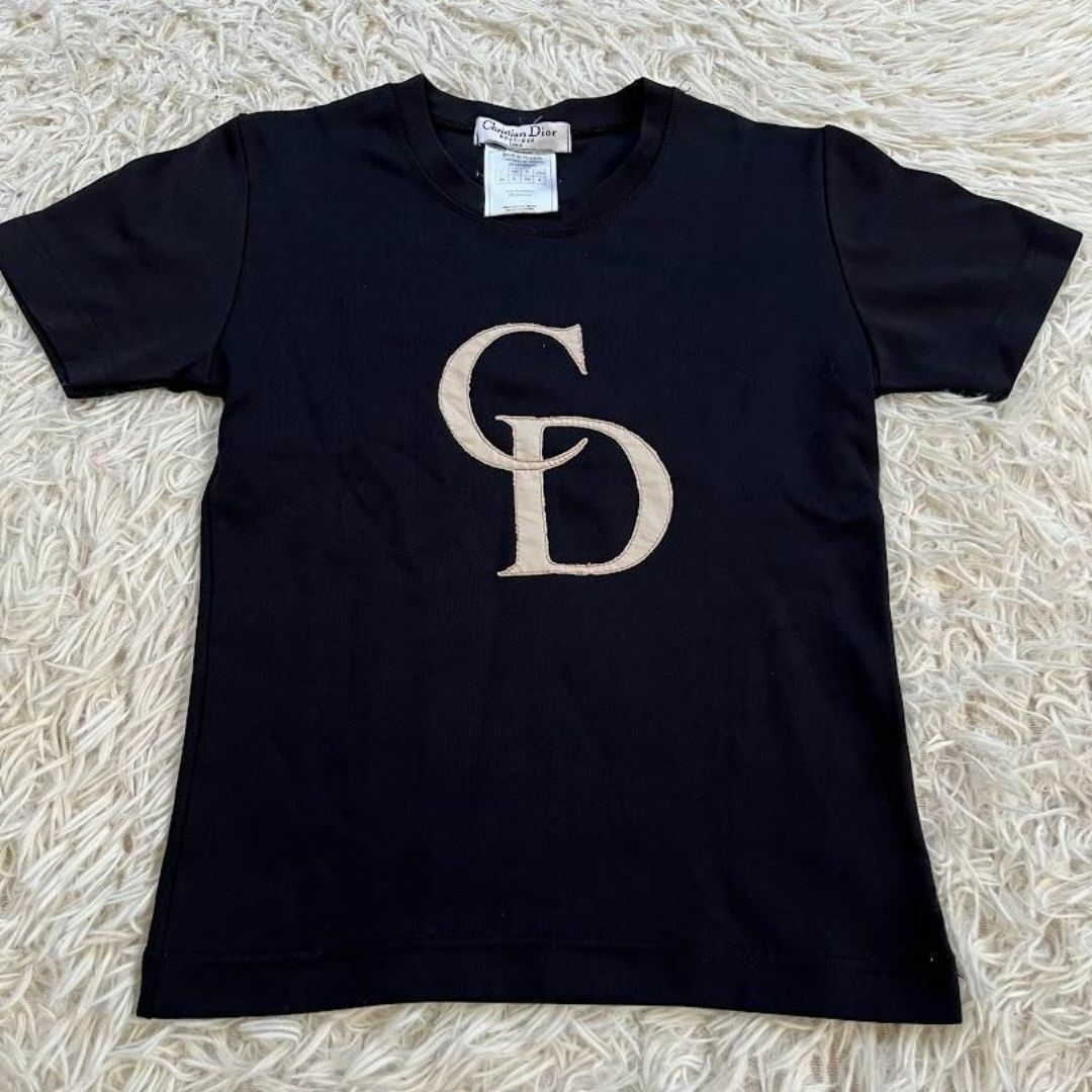 Christian Dior(クリスチャンディオール)のChristian Dior レディース　ロゴ　Tシャツ　黒 レディースのトップス(Tシャツ(半袖/袖なし))の商品写真