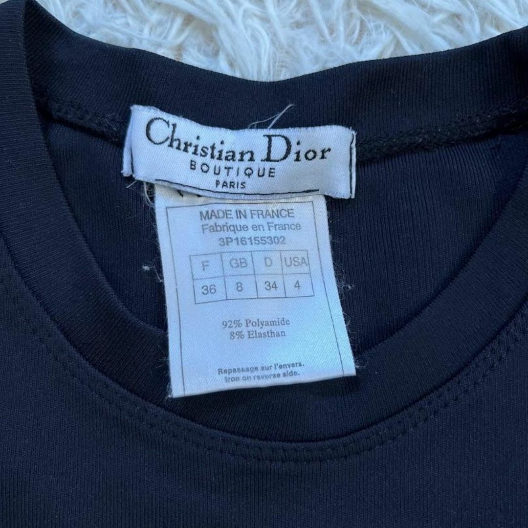 Christian Dior(クリスチャンディオール)のChristian Dior レディース　ロゴ　Tシャツ　黒 レディースのトップス(Tシャツ(半袖/袖なし))の商品写真