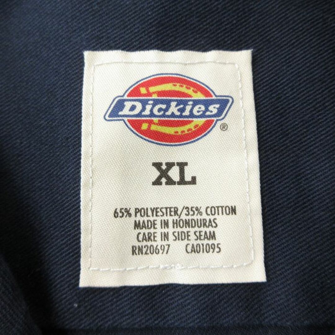 Dickies(ディッキーズ)のXL★古着 ディッキーズ Dickies 半袖 ワーク シャツ メンズ メカニカル 大きいサイズ 紺 ネイビー 24apr08 中古 トップス メンズのトップス(シャツ)の商品写真