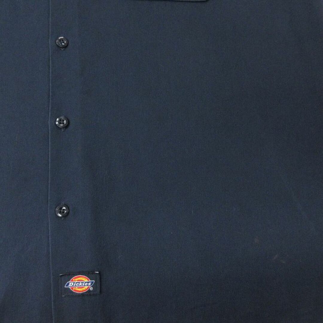 Dickies(ディッキーズ)のXL★古着 ディッキーズ Dickies 半袖 ワーク シャツ メンズ メカニカル 大きいサイズ 紺 ネイビー 24apr08 中古 トップス メンズのトップス(シャツ)の商品写真