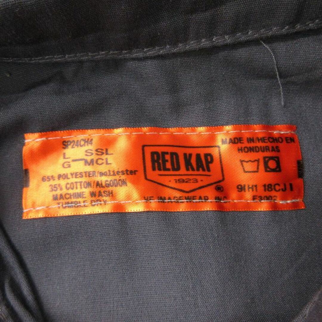 RED KAP(レッドキャップ)のXL★古着 レッドキャップ 半袖 ワーク シャツ メンズ CookLine ロング丈 濃グレー 24apr08 中古 トップス メンズのトップス(シャツ)の商品写真