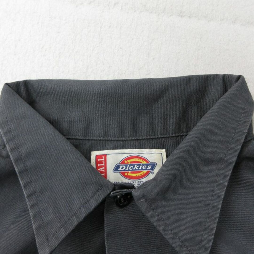 Dickies(ディッキーズ)のXL★古着 ディッキーズ Dickies 半袖 ワーク シャツ メンズ 大きいサイズ 濃グレー 24apr08 中古 トップス メンズのトップス(シャツ)の商品写真