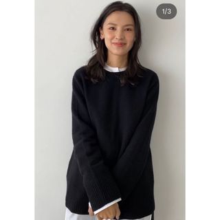 the row ザロウ　SNILLA TOPS M ブラックカシミアウールニット