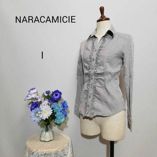 ナラカミーチェ(NARACAMICIE)のナラカミーチェ　極上美品　長袖ブラウス　ストライプ柄　Мサイズ(シャツ/ブラウス(長袖/七分))