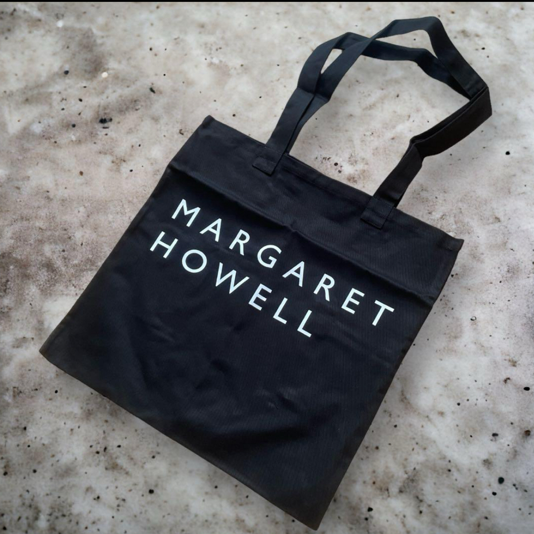 MARGARET HOWELL(マーガレットハウエル)の新品正規品✌️マーガレットハウエル　コットントートバッグ　ブラック レディースのバッグ(トートバッグ)の商品写真