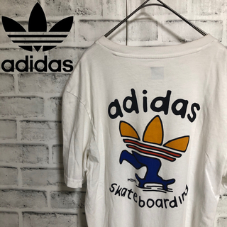 オリジナルス(Originals（adidas）)のadidas⭐️skate boarding Tシャツ L トレファイルロゴ 白(Tシャツ/カットソー(半袖/袖なし))