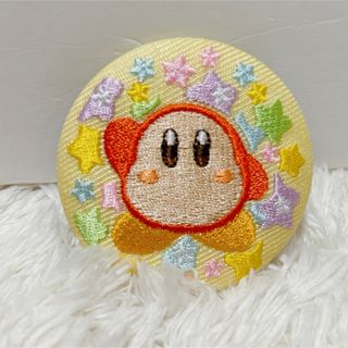 星のカービィ　ワドルディ　刺繍　缶バッジ(キャラクターグッズ)