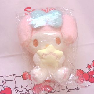 マイメロディ(マイメロディ)のマイメロディ ふわふわ パステルボア 蓄光 ぬいぐるみ むにゅぐるみ マスコット(ぬいぐるみ)