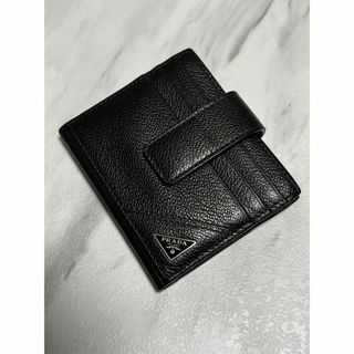 プラダ(PRADA)のプラダ カードケース ヴィッテロ マイクログレインレザー 黒(名刺入れ/定期入れ)