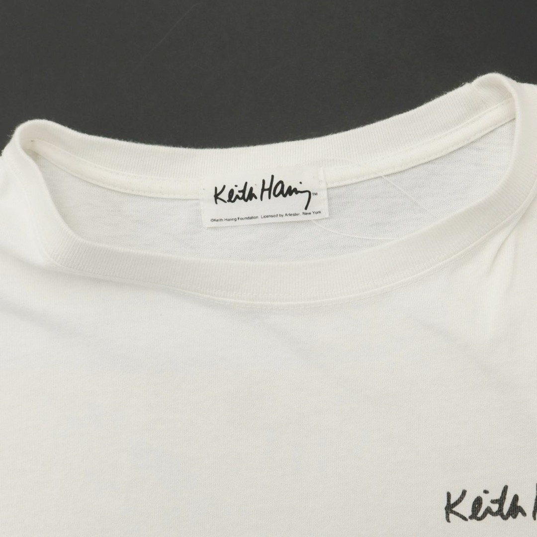 FREAK'S STORE(フリークスストア)の【中古】フリークスストア FREAK'S STORE Keith Haring プリント 半袖Ｔシャツ ホワイト【サイズF】【レディース】 レディースのトップス(Tシャツ(半袖/袖なし))の商品写真