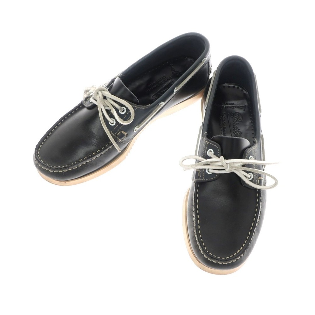 Paraboot(パラブーツ)の【中古】パラブーツ Paraboot International gallery BEAMS別注 BARTH デッキシューズ ブラックxネイビー【サイズ6.5】【メンズ】 メンズの靴/シューズ(デッキシューズ)の商品写真