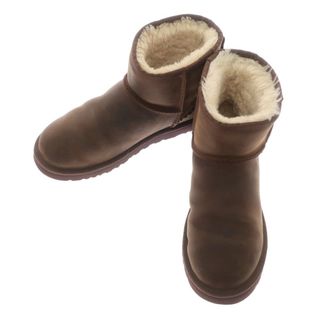 UGG - 【中古】アグ UGG クラシックミニ オイルドヌバックレザー ムートンブーツ ブラウン【サイズ27】【メンズ】