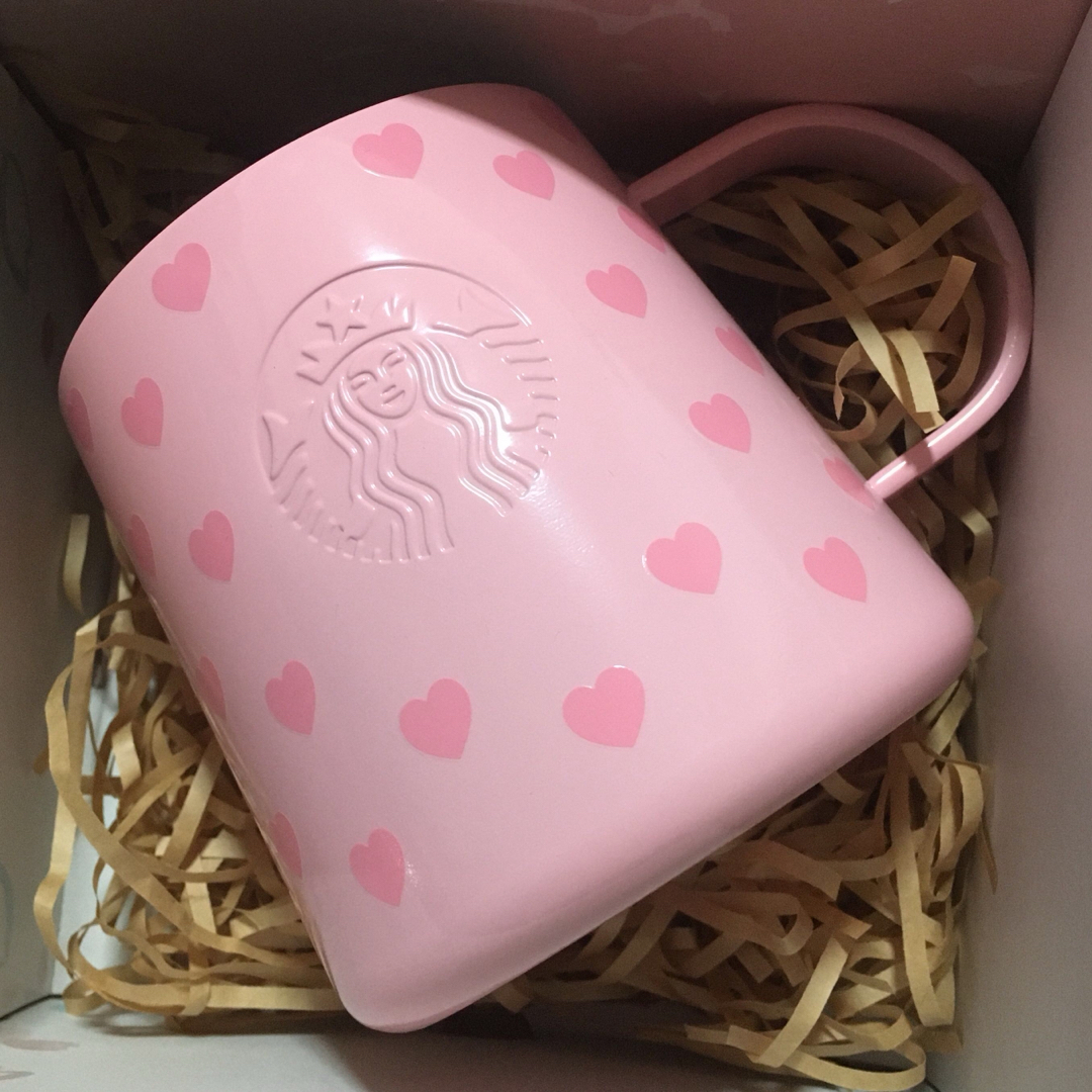 Starbucks Coffee(スターバックスコーヒー)のスタバ♡バレンタイン2022♡ステンレスマグピンク♡ インテリア/住まい/日用品のキッチン/食器(グラス/カップ)の商品写真