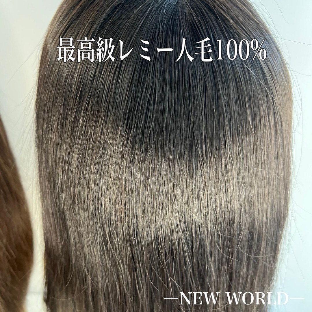 2024新世界　人毛100%　ウィッグ　フルウィッグ　シルクスキン　医療ウィッグ レディースのヘアアクセサリー(カチューシャ)の商品写真