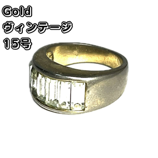 ゴールド　リング　金　指輪　クォーツ　ヴィンテージ　鑑定済み　8.44g(リング(指輪))