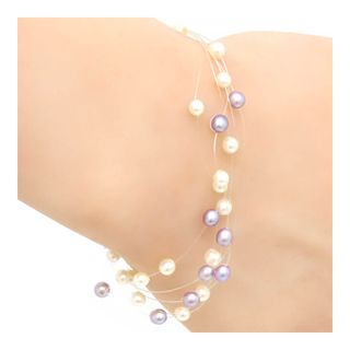 タサキ(TASAKI)のタサキ 淡水パール 5連 ステーション ブレスレット #19.5 K18 (K18YG) レディース TASAKI 【中古】 【ジュエリー】(ブレスレット/バングル)