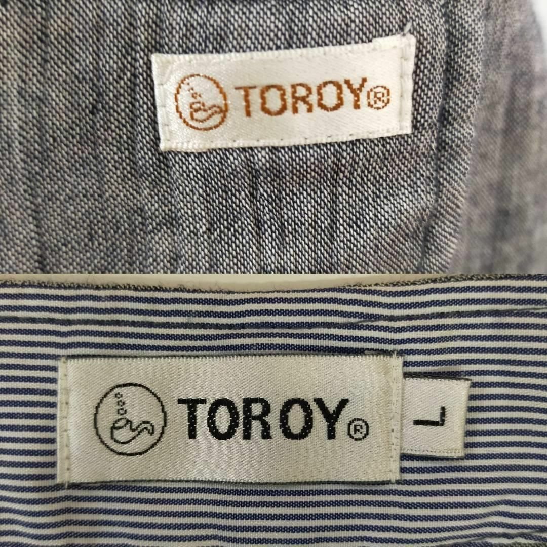 TOROY(トロイ)のTOROY トロイ ベスト グレー コットン100％ Lサイズ ダブルポケット メンズのトップス(ベスト)の商品写真