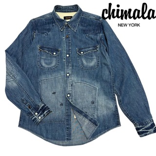 chimala - 美品■chimala チマラ■インディゴ ヴィンテージ リメイク デニムシャツ
