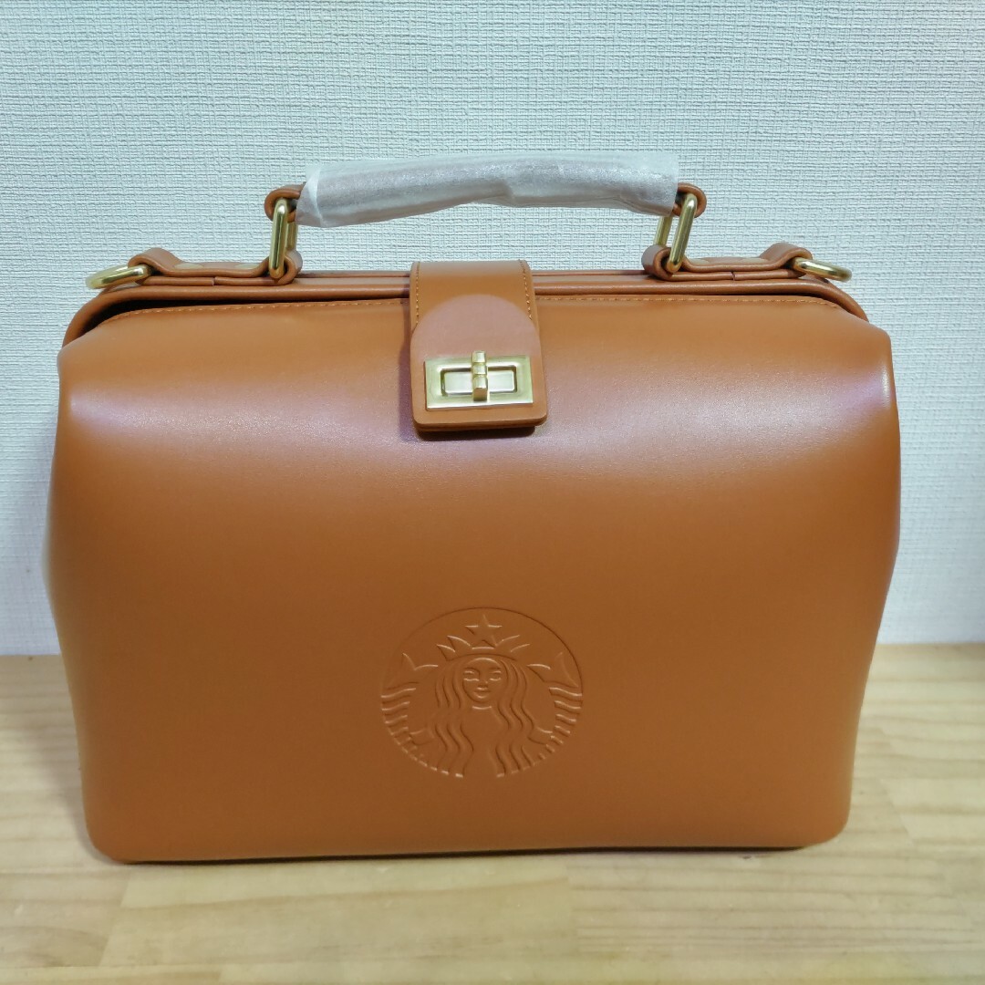 Starbucks Coffee(スターバックスコーヒー)の★新品未使用品★スターバックス　2wayレザーカフェバッグ レディースのバッグ(ショルダーバッグ)の商品写真