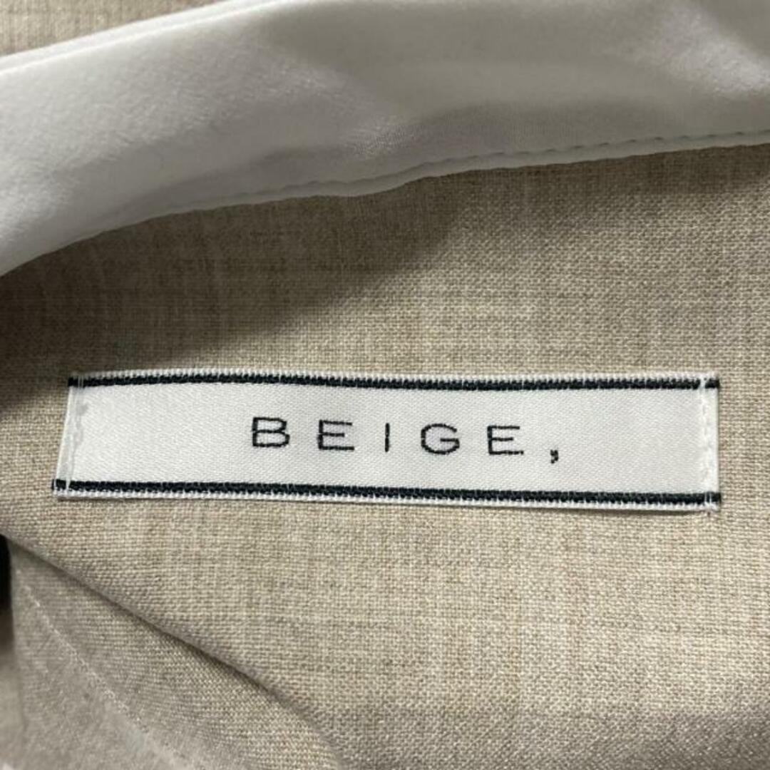 BEIGE,(ベイジ)のBEIGE(ベイジ) ワンピース サイズ32 XS レディース - ベージュ×白 長袖/ひざ丈 レディースのワンピース(その他)の商品写真