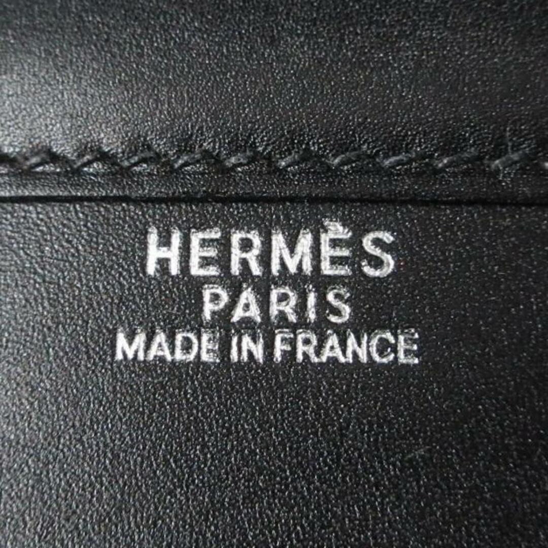 HERMES(エルメス) ショルダーバッグ イニシャル 黒 マットシルバー金具 エヴァーカーフ外ポケット