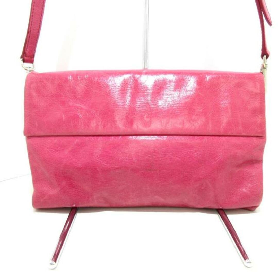 miumiu(ミュウミュウ)のmiumiu(ミュウミュウ) ショルダーバッグ ロゴ ピンク レザー レディースのバッグ(ショルダーバッグ)の商品写真