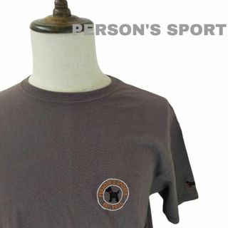 PERSONS SPORTS プリントTシャツ Lサイズ ブラウン 綿100％(Tシャツ/カットソー(半袖/袖なし))