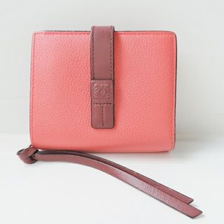 ロエベ(LOEWE)のLOEWE(ロエベ) 2つ折り財布 コンパクトジップウォレット ピンクレッド×ボルドー ソフトグレインカーフ(財布)