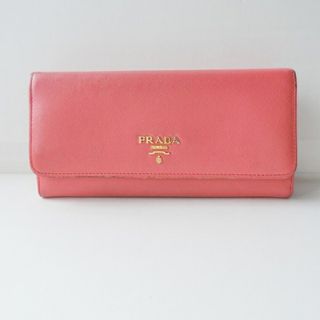 プラダ(PRADA)のPRADA(プラダ) 長財布 - 1M1132 ピンク レザー(財布)