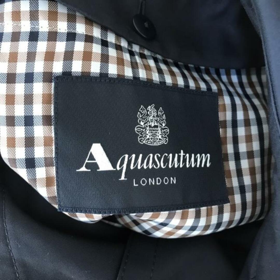 AQUA SCUTUM(アクアスキュータム)のAquascutum(アクアスキュータム) トレンチコート レディース - 黒 長袖/ライナー付き/秋/冬 レディースのジャケット/アウター(トレンチコート)の商品写真