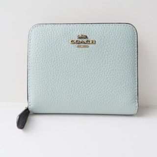 コーチ(COACH)のCOACH(コーチ) 2つ折り財布 - ライトブルー レザー(財布)