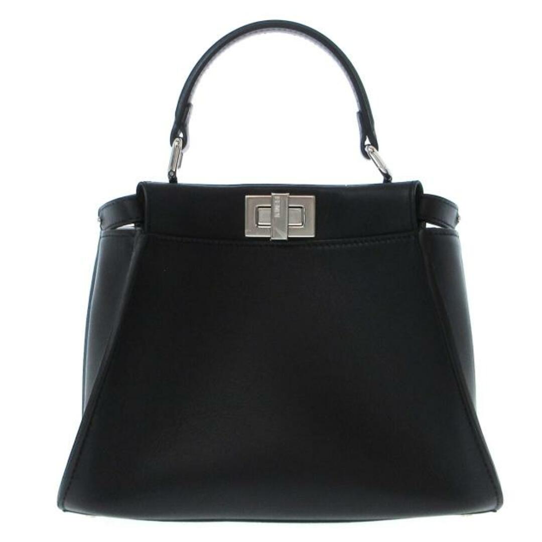 FENDI(フェンディ)のFENDI(フェンディ) ハンドバッグ レディース美品  ピーカブーアイコニックスモール 8BN244-ANXU 黒 内側FFロゴ柄 レザー レディースのバッグ(ハンドバッグ)の商品写真