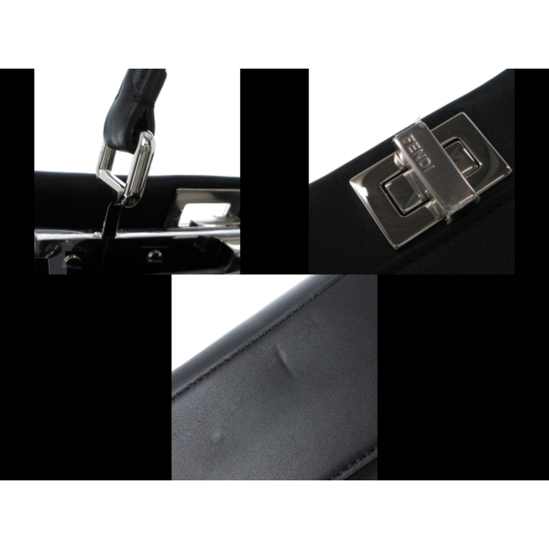 FENDI(フェンディ)のFENDI(フェンディ) ハンドバッグ レディース美品  ピーカブーアイコニックスモール 8BN244-ANXU 黒 内側FFロゴ柄 レザー レディースのバッグ(ハンドバッグ)の商品写真