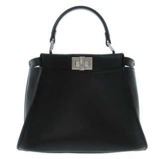 フェンディ(FENDI)のFENDI(フェンディ) ハンドバッグ レディース美品  ピーカブーアイコニックスモール 8BN244-ANXU 黒 内側FFロゴ柄 レザー(ハンドバッグ)