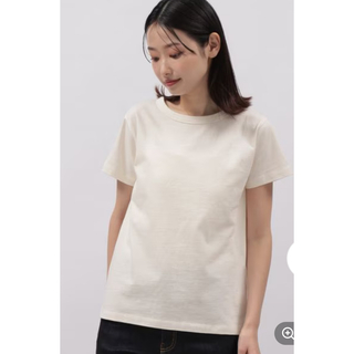 LAKOLE ベーシッククルーネックTEE オフホワイト Mサイズ(Tシャツ(半袖/袖なし))