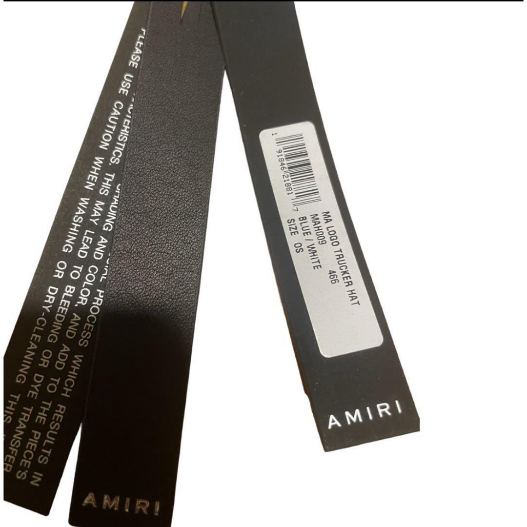 AMIRI(アミリ)の確実正規品✌️入手困難カラー！AMIRI M.Aロゴ　トラッカーキャップ　ブルー メンズの帽子(キャップ)の商品写真