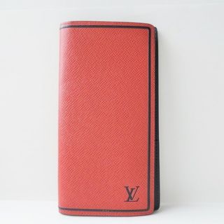 ルイヴィトン(LOUIS VUITTON)のLOUIS VUITTON(ルイヴィトン) 長財布 タイガ美品  ポルトフォイユ・ブラザ M63437 ルージュ タイガ・レザー(財布)