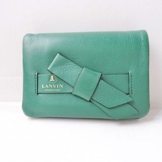 ランバンコレクション(LANVIN COLLECTION)のLANVIN COLLECTION(ランバンコレクション) 2つ折り財布 - グリーン レザー(財布)