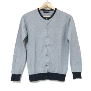 ジョンスメドレー(JOHN SMEDLEY)のJOHN SMEDLEY(ジョンスメドレー) カーディガン サイズM レディース - グレー×ダークネイビー 長袖(カーディガン)