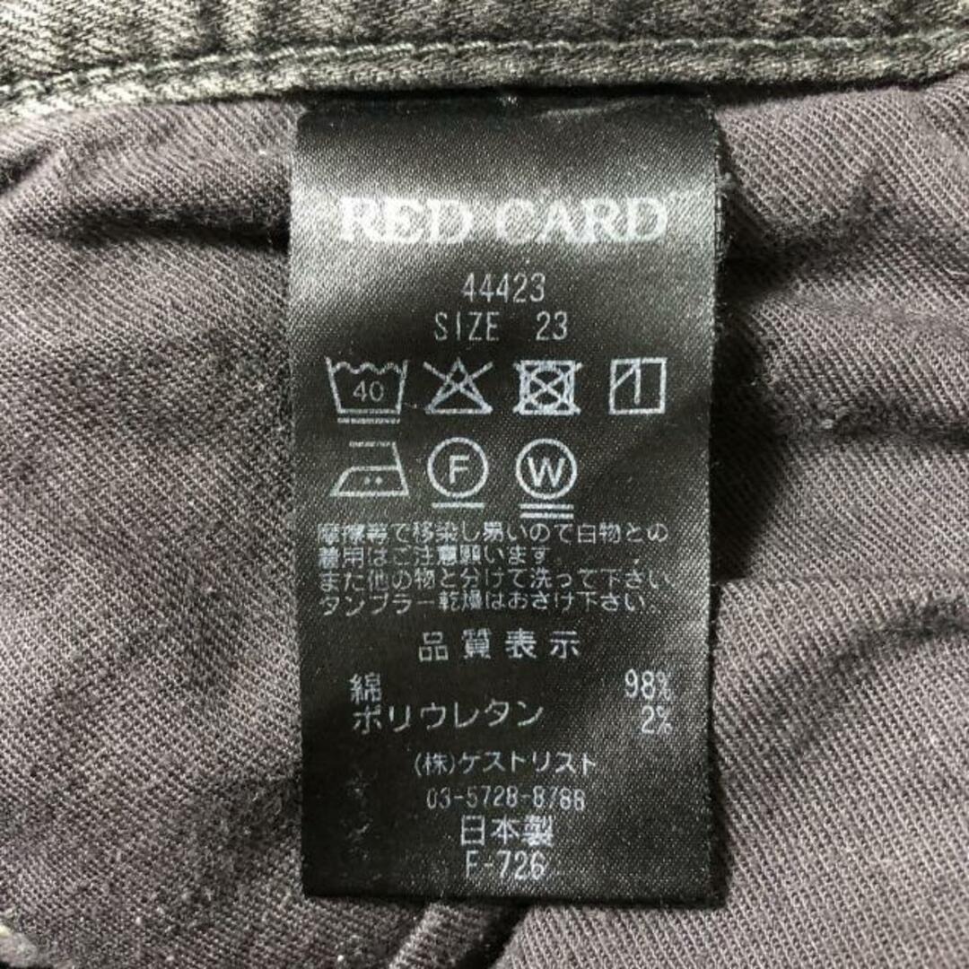 RED CARD(レッドカード) ジーンズ サイズ23 レディース - 黒×ダークグレー フルレングス レディースのパンツ(デニム/ジーンズ)の商品写真