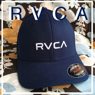 ルーカ(RVCA)のRVCAルーカUS限定ロゴアイコン刺繍ツイルキャップ帽子１点物(サーフィン)