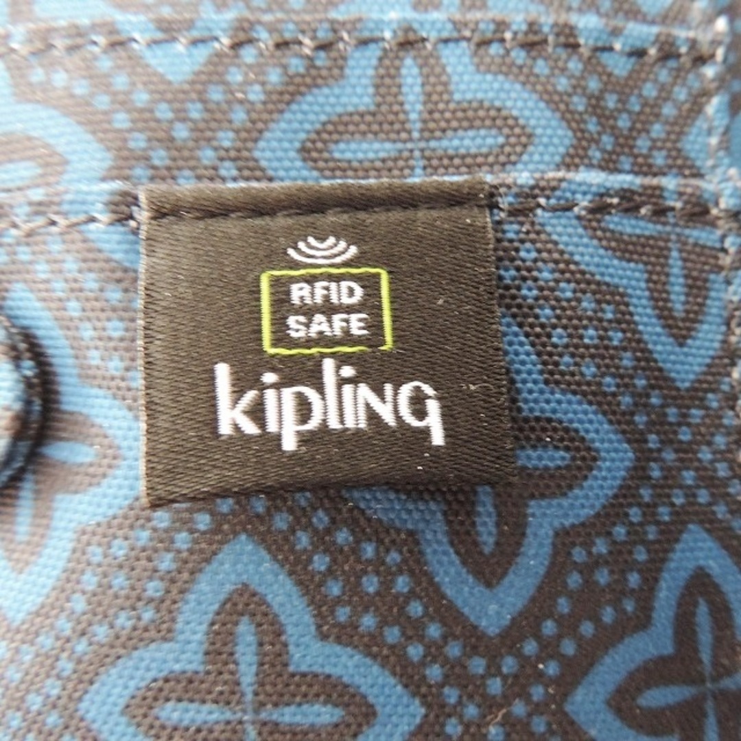 kipling(キプリング)のKipling(キプリング) 2つ折り財布美品  - ネイビー×黒 ラウンドファスナー ナイロン レディースのファッション小物(財布)の商品写真