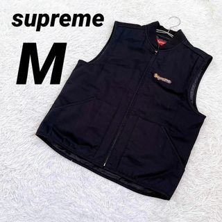 シュプリーム(Supreme)の【supreme】シュプリーム（M）ダウンベスト ワッペン 刺繍ロゴ(ベスト)