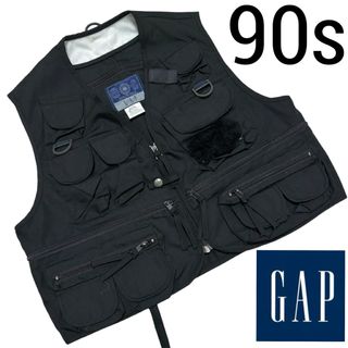 GAP - 90s 美品■OLD GAP オールドギャップ■フィッシングベスト M ブラック