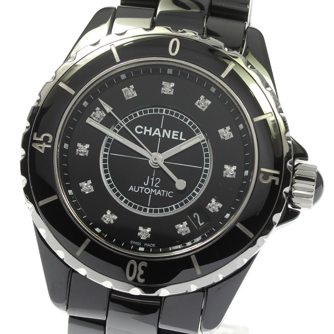 CHANEL(シャネル)のシャネル CHANEL H1626 J12 黒セラミック 12Pダイヤ 自動巻き メンズ 箱・保証書付き_811992 メンズの時計(腕時計(アナログ))の商品写真