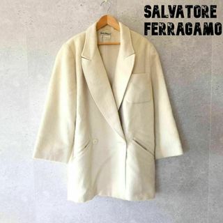 Salvatore Ferragamo - 美品 サルヴァトーレフェラガモ ラマウール ダブル チェスターコート 42