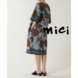 ミチ(mici)のmici フラワープリントワンピース 0329(ひざ丈ワンピース)