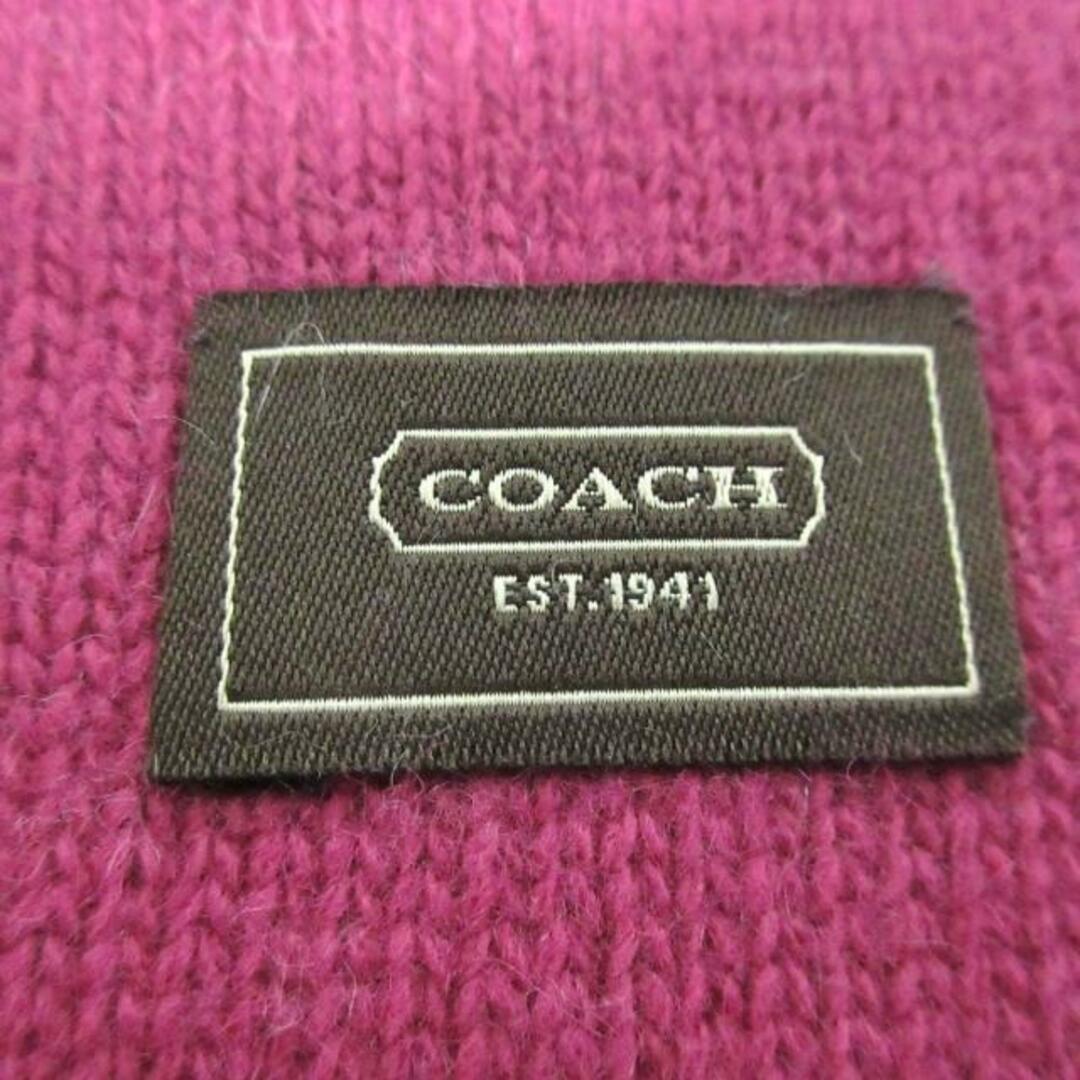 COACH(コーチ)のCOACH(コーチ) マフラー - アイボリー×ボルドー ウール×レーヨン×アンゴラ×カシミヤ レディースのファッション小物(マフラー/ショール)の商品写真